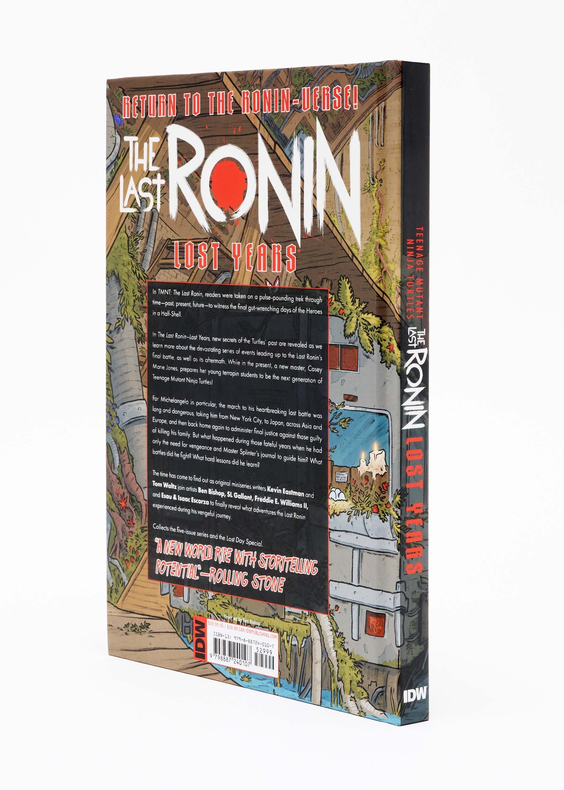 Comic book cover of 'The Last Ronin: Lost Years' with detailed artwork and text.